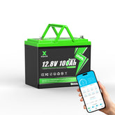 XSVPVOLT 12V 100Ah Group 24 LiFePO4  Marine Battery with Bluetooth