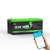 XSVPVOLT 24V 100Ah Lithium Battery with Bluetooth for RV, Smart Solar and Off-Grid Energy Systems